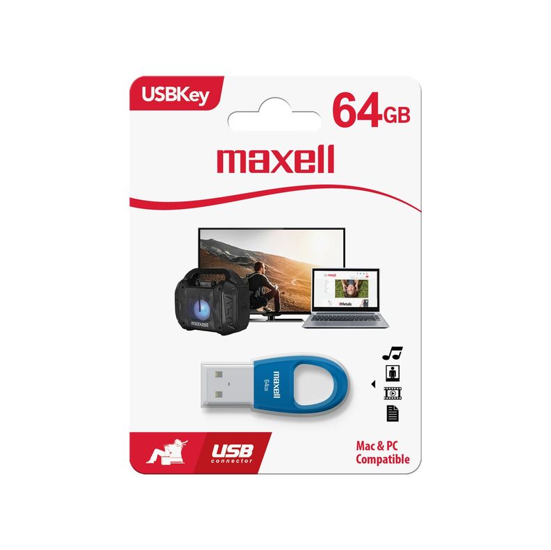 Pendrive Maxell KEY 64GB 2.0 Azul-1