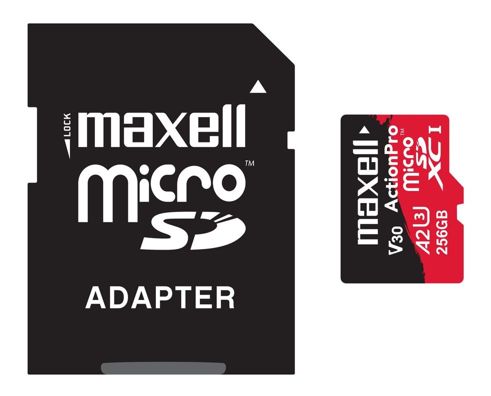 Tarjeta MicroSD Maxell 256GB UH-3 8K A2 180MB/S-0