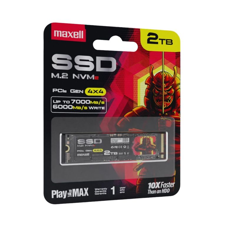 Disco ssd 2TB M.2 NVMe PCIe Gen 4x4 Maxell hasta 7000MB/s Maxell