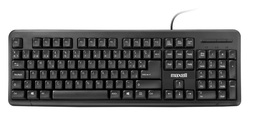Teclado Basico Maxell KB-90 Conector Usb Negro