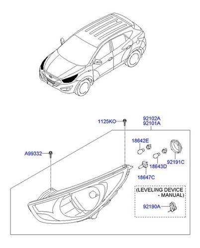 Óptico Delantero Izquierdo Hyundai Tucson 2009-2013-3