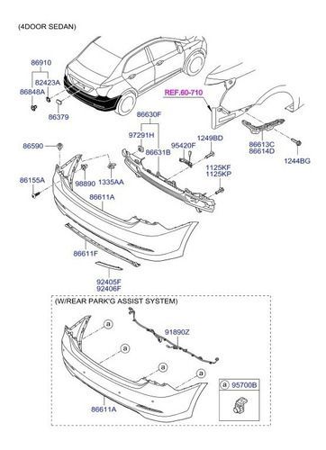 Parachoque Trasero Hyundai Grand I10 Sedan 2014-2018 Origin.-1