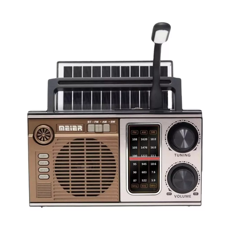 Radio AM-FM Portátil con Carga Solar y USB-0
