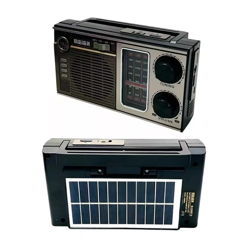 Radio AM-FM Portátil con Carga Solar y USB-2
