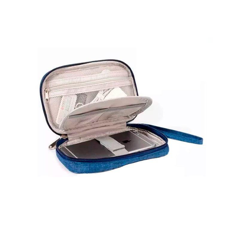 Bolso Organizador De Cables Para Viaje Azul-1