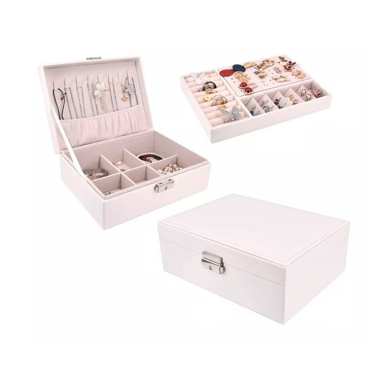 Maletin Organizador De Joyas Blanco-2