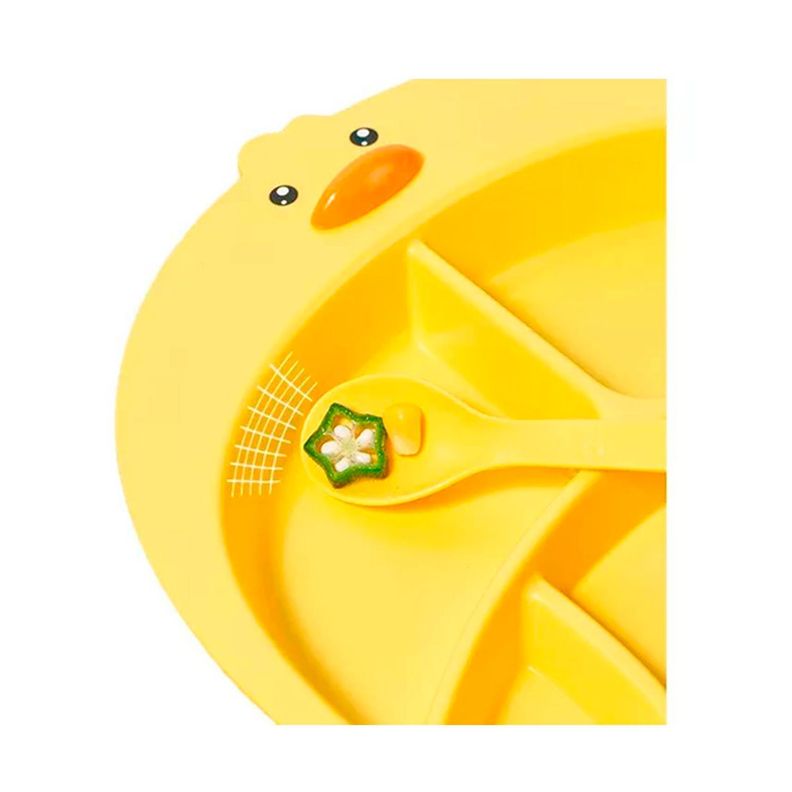 Plato Infantil + Cubiertos Forma De Pato-1