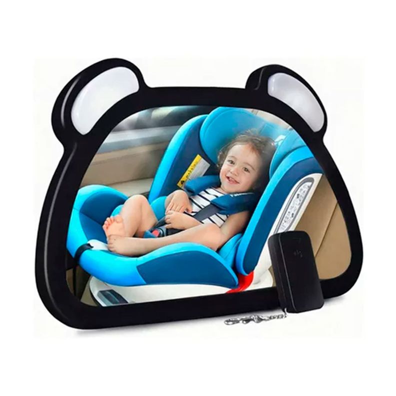 Espejo Retrovisor De Asiento Para Bebé Con Luces Led-1