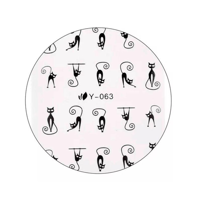 Set 30 Sticker Decoración Uñas Dorado Plata -2