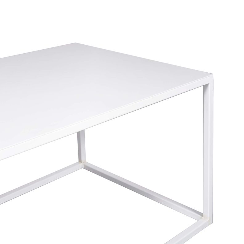 Mesa de Centro 80 Rectangular | Metal White-3