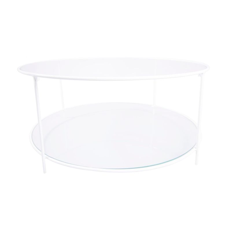 MESA DE CENTRO 80 BLANCA DOS NIVELES GLASS-2