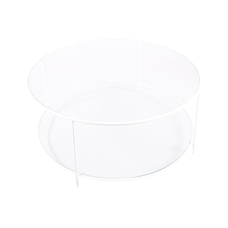 MESA DE CENTRO 80 BLANCA DOS NIVELES GLASS-5