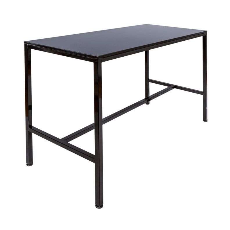 Mesa  Comedor Tipo Bar Black Negra-3