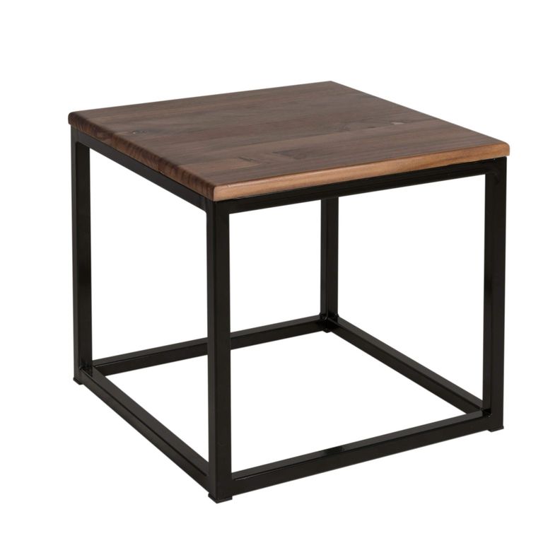 MESA LATERAL CUBO 40│NEGRA LÍNEA TOFFE-1