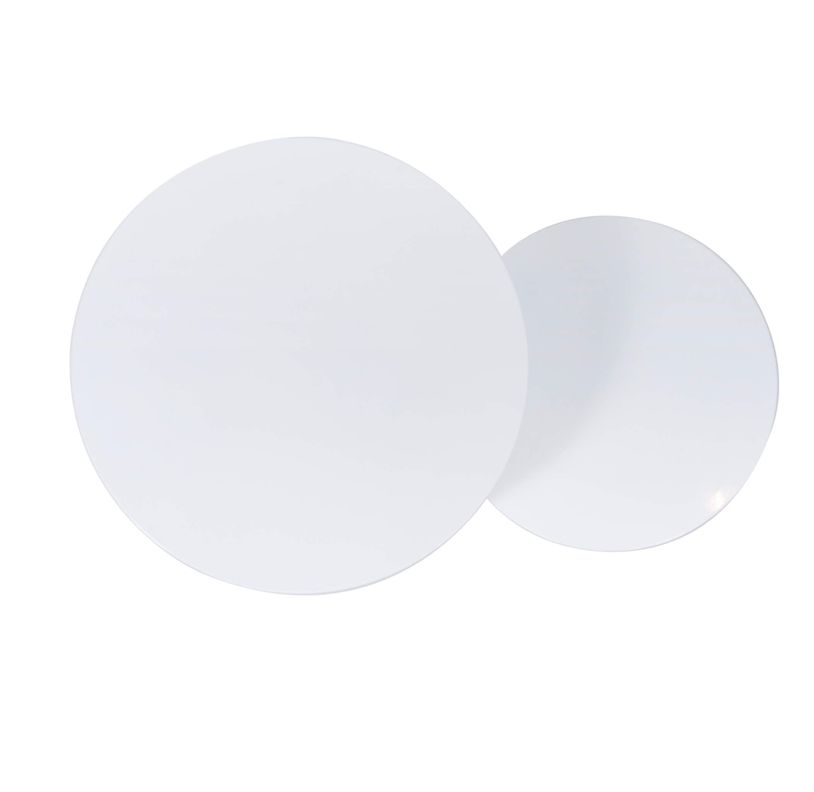 Mesa lateral nido circular | Metal White-4
