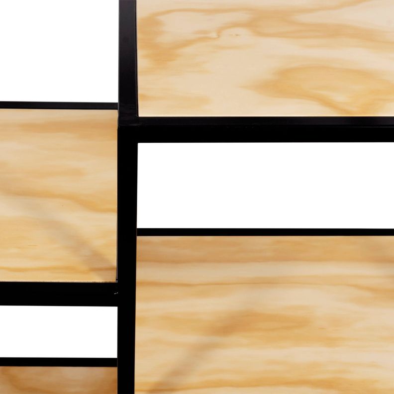 ESTANTERÍA CUBO 100 X 40 X 200 CM NEGRO MIMA-4