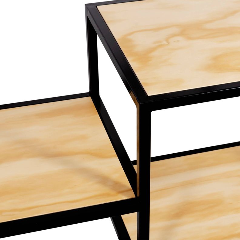 ESTANTERÍA CUBO 100 X 40 X 200 CM NEGRO MIMA-3