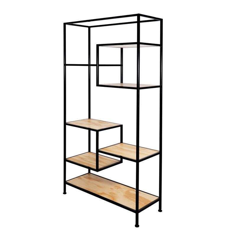 ESTANTERÍA CUBO 100 X 40 X 200 CM NEGRO MIMA-1