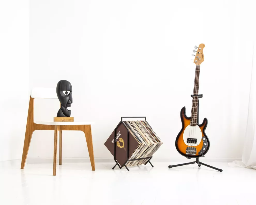 PORTA VINILO 1 NIVEL | LUXE METAL BLACK-1