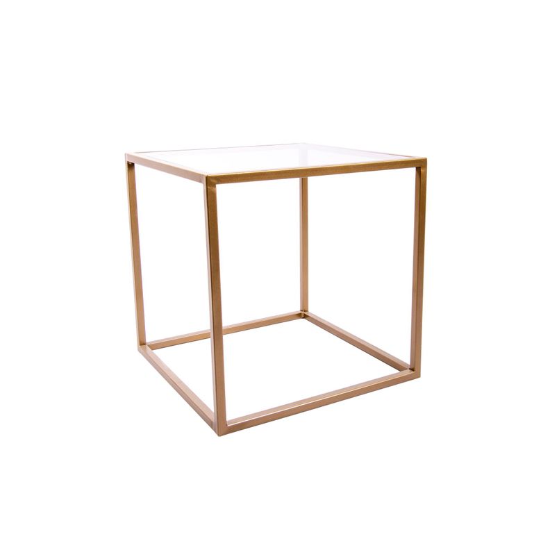 MESA LATERAL CUBO 40 DORADO GLASS-1