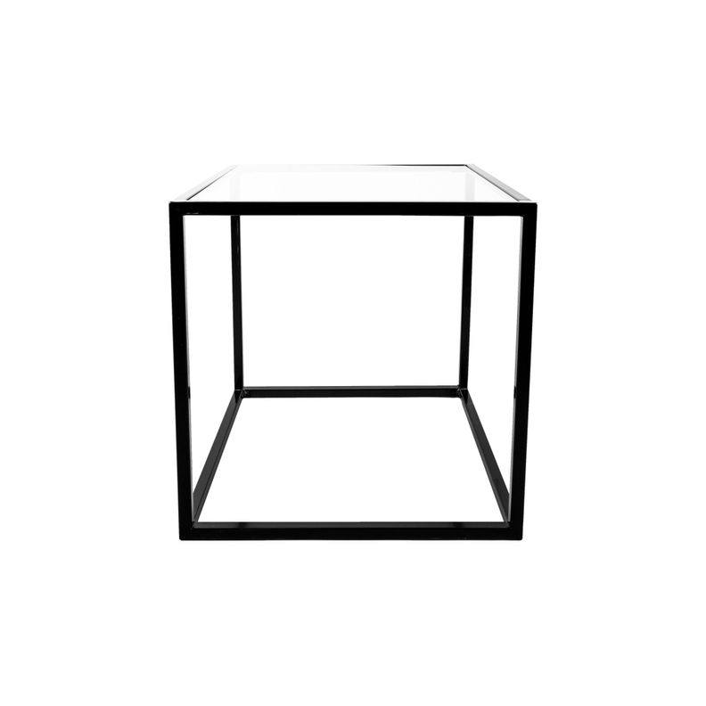 MESA LATERAL CUBO 40 NEGRO GLASS-0