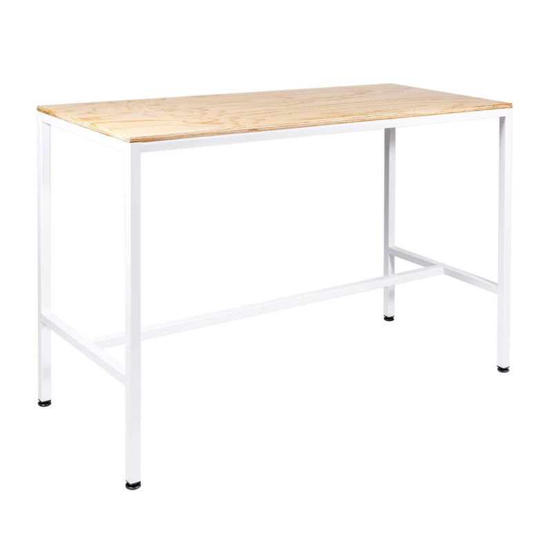 Mesa Comedor Tipo Bar Mima Blanca-0