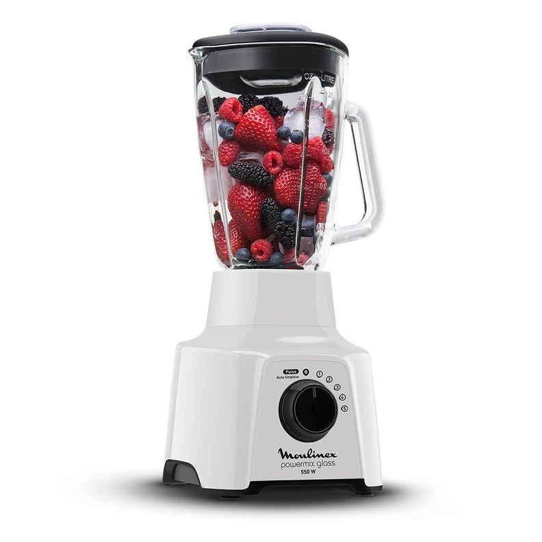 Licuadora Power mix 5V Blanco + Pulse 550W Moulinex