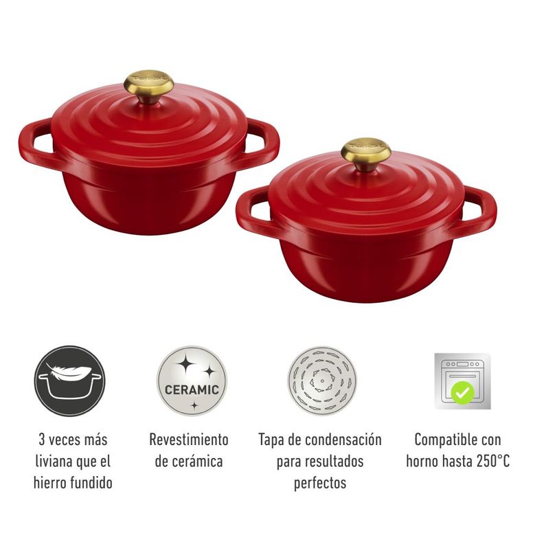 Set 2 Mini-Cocotte Air 11 cm-5