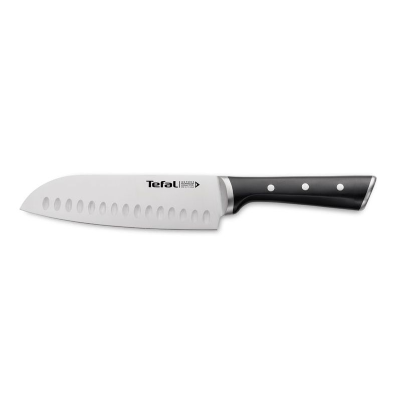 Cuchillo Santoku 18cm Ice Force Tefal Negro