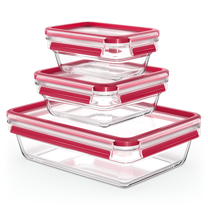Contenedor de alimentos Masterseal Glass Set 3 piezas 450/800/2.0L-0