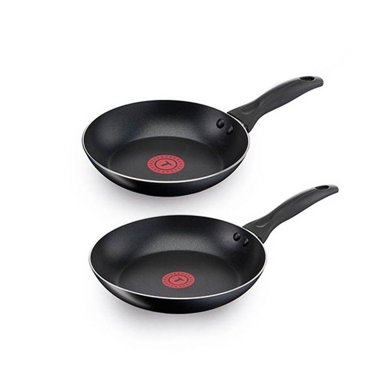 Set de sartenes 20/26cm Easy Cook Aluminio Tefal Negro
