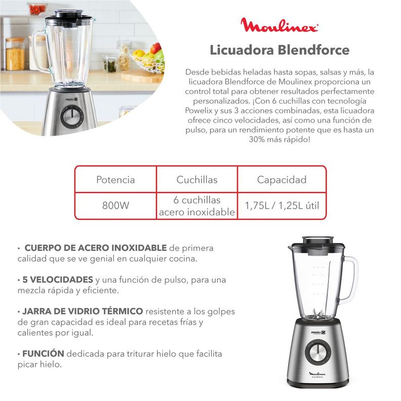 Licuadora Blendforce 5V + Pulse 800W LM439D10-6