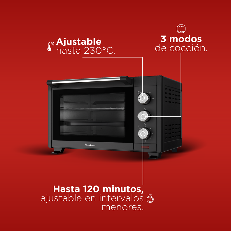 Horno Eléctrico Moulinex 28L 2000W-5