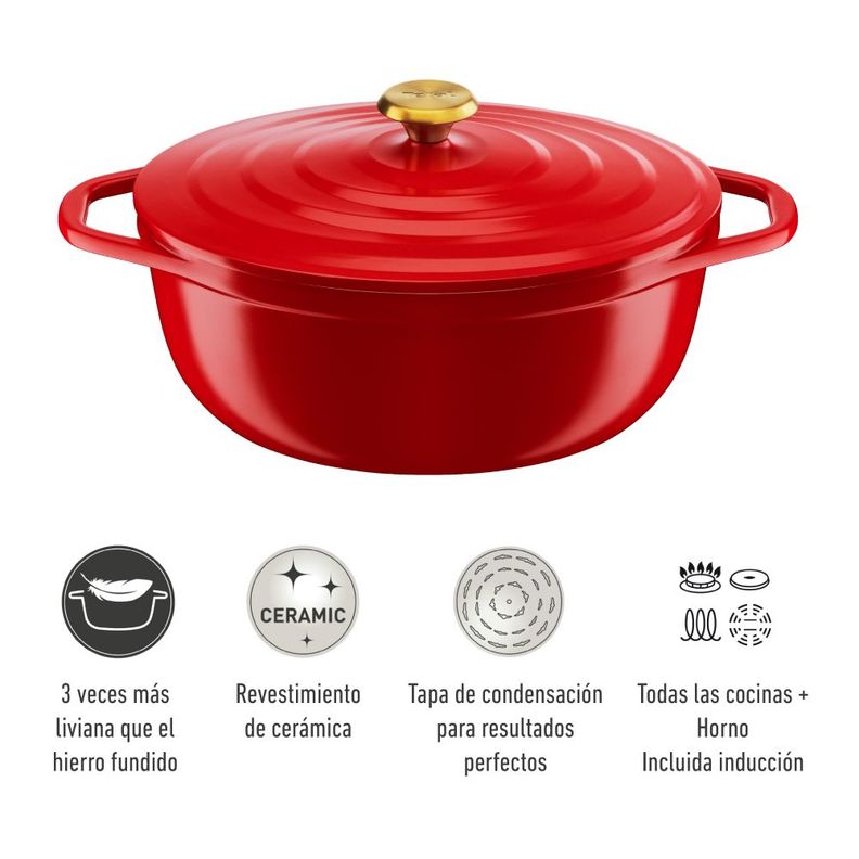 Olla Cocotte Ovalada Air 30x23 cm -5