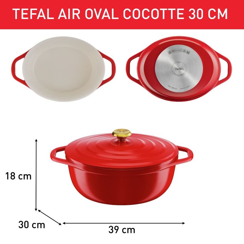 Olla Cocotte Ovalada Air 30x23 cm -7