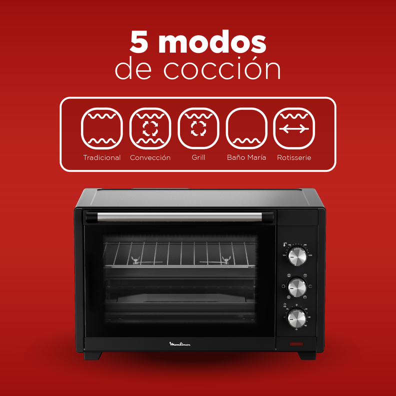 Horno Eléctrico Moulinex 40L 2000W-4
