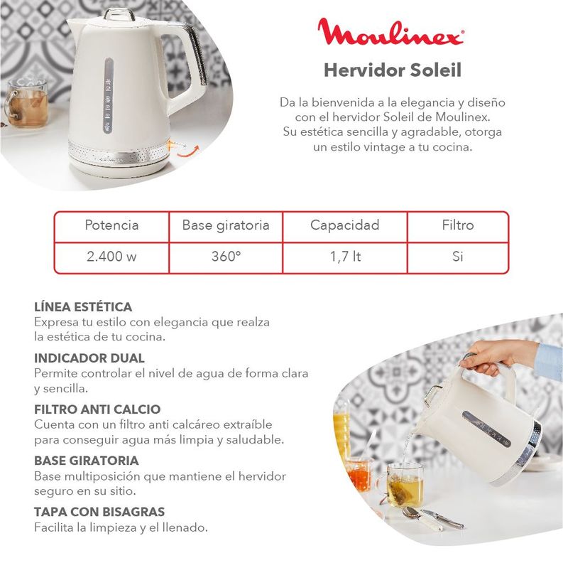 Hervidor Soleil Marfil 1,7L BY320A10-1