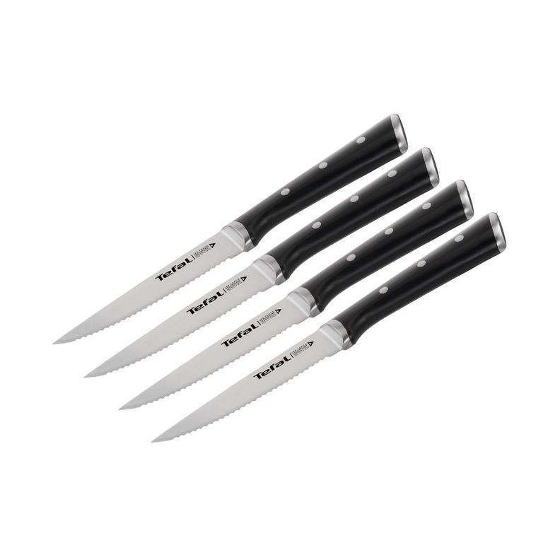 Set 4 cuchillos 11cm Ice Force Tefal Negro