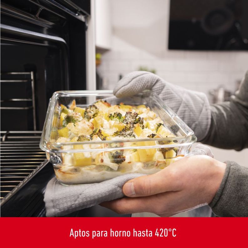 Contenedor de alimentos Masterseal Glass Rectangular 1.3L-3