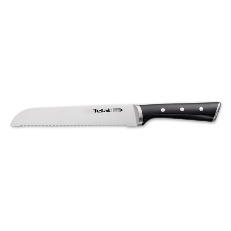 Cuchillo Pan 20cm Ice Force Tefal Negro