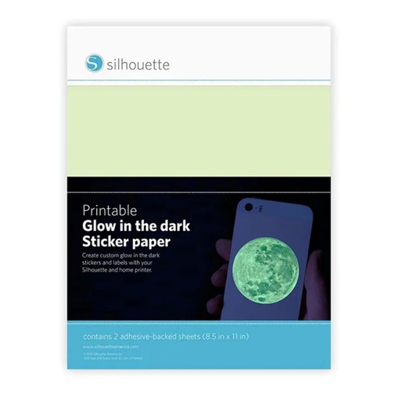 Papel Adhesivo - Glow In The Dark Silhouette Blanco
