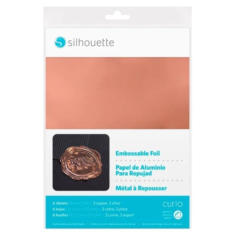 Laminas Para Relieve Colores Plata Y Cobre Silhouette Surtido