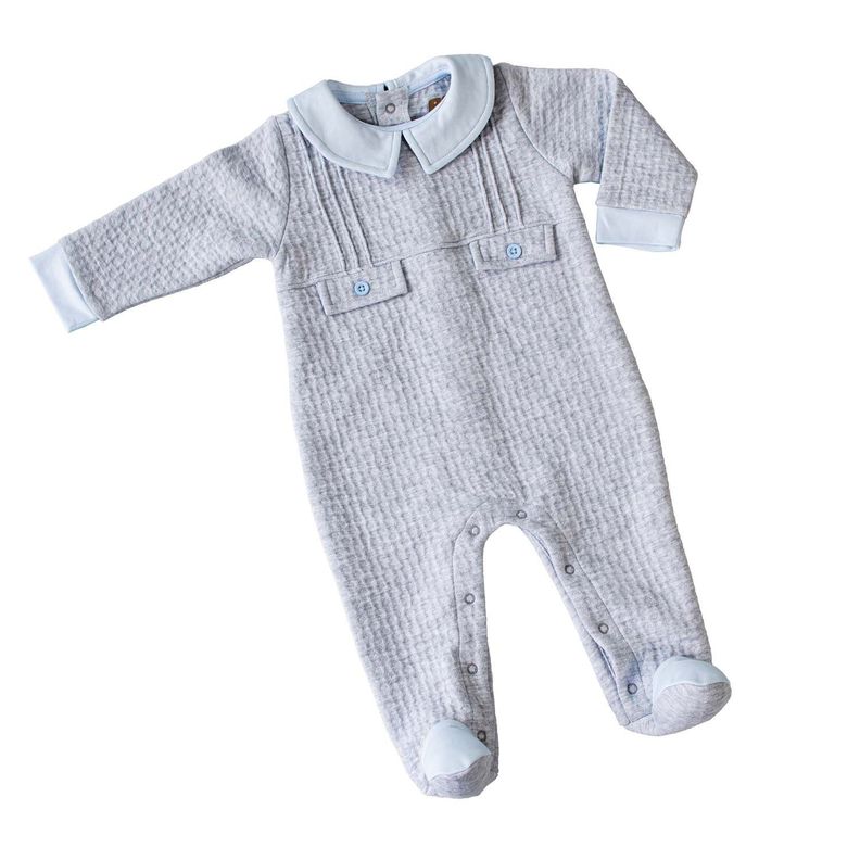 ENTERITO LEON MANGA LARGA COLOR GRIS PARA NIÑO 9-12 MESES-0