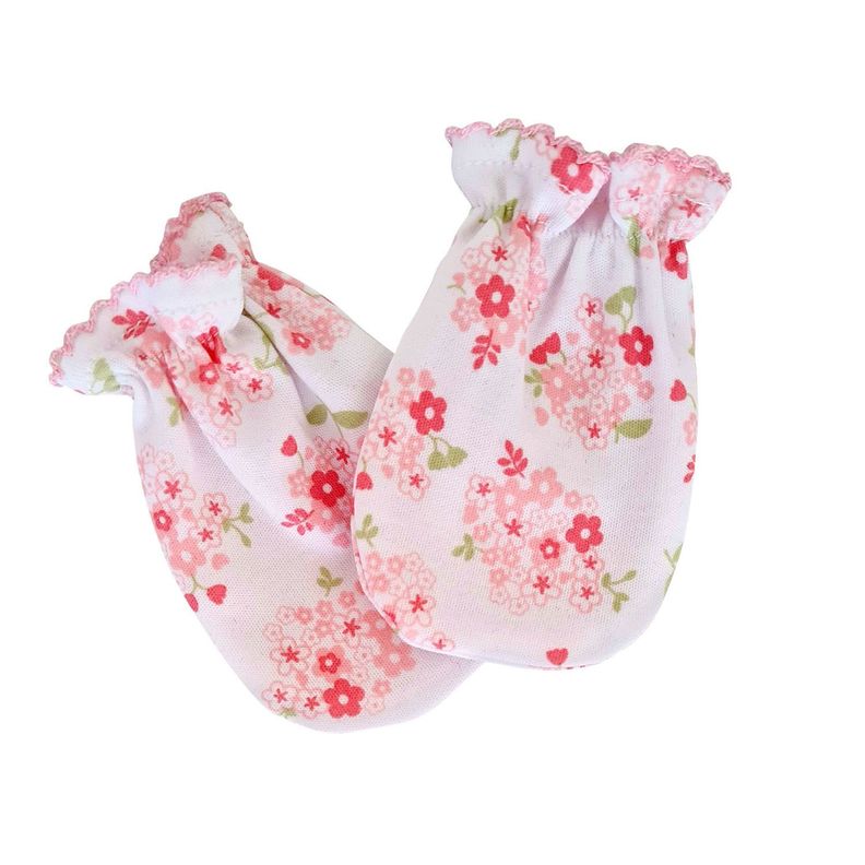 MITONES FLORES ROSADAS TALLA UNICA -0
