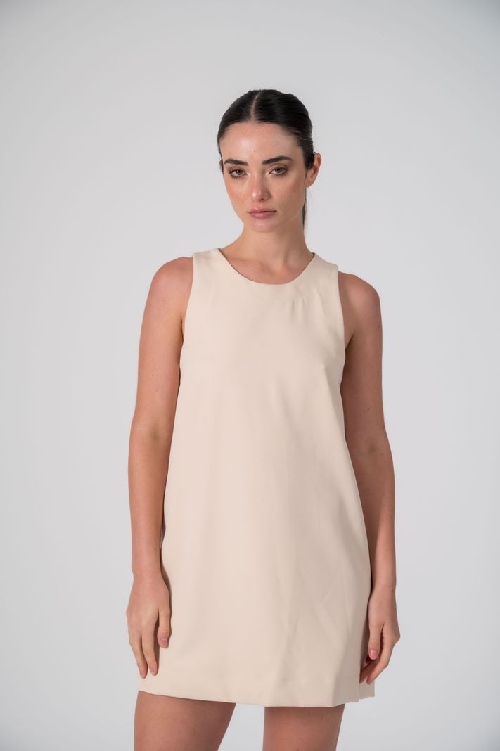 Vestido solero beige-1