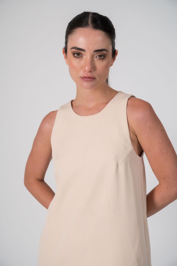 Vestido solero beige-2