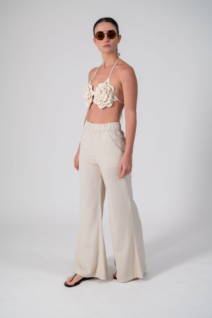 Pantalon con lino-1