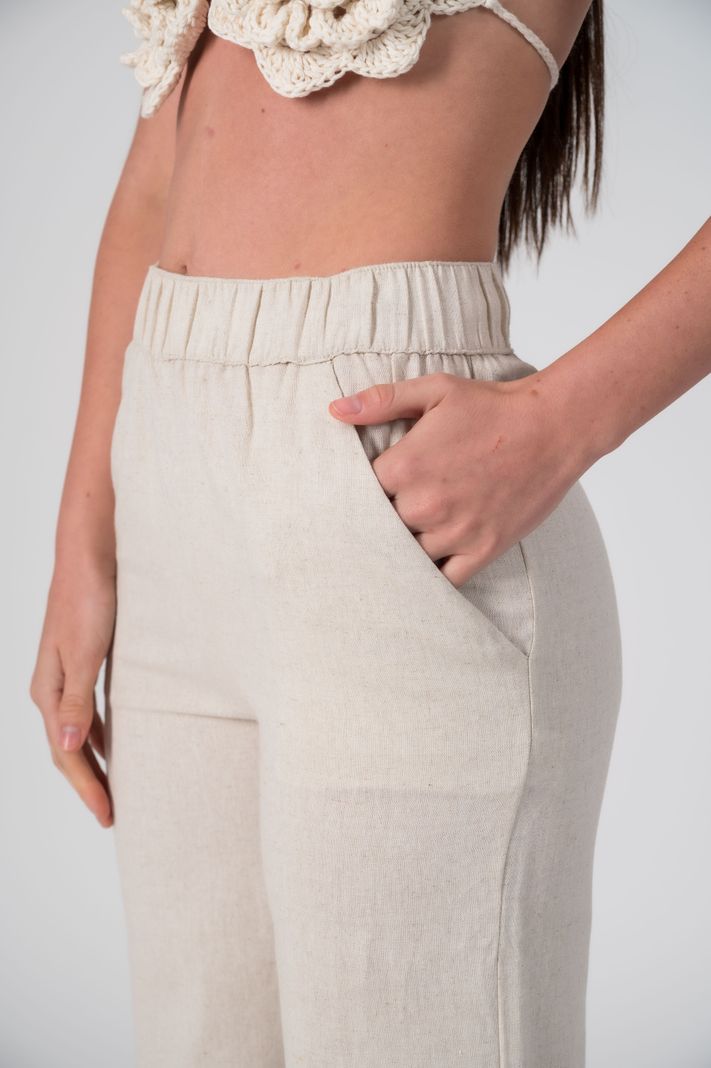 Pantalon con lino-3