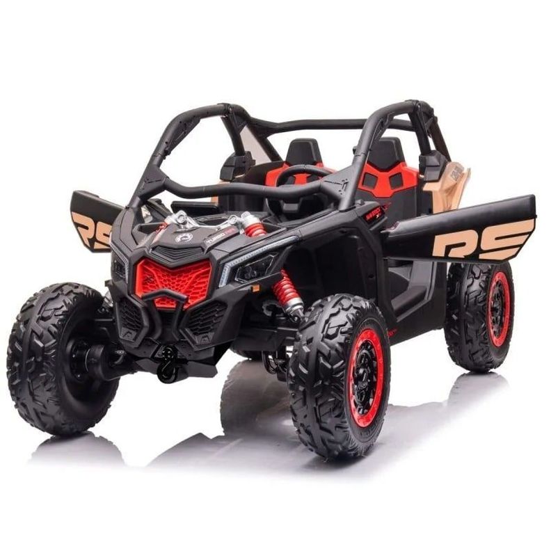 Can-Am Maverick XXL 24 Volt 2 Asientos Ecocuero y Ruedas de goma Cafe 10 anos