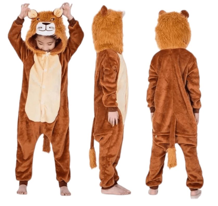 Pijama Enterito Polar Niño León-1